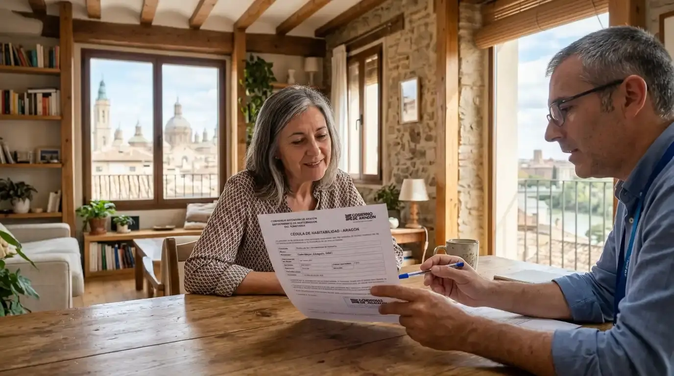 En Aragón la cédula de habitabilidad **no existe como trámite obligatorio**: su función la asume la licencia de primera ocupación (LPO).