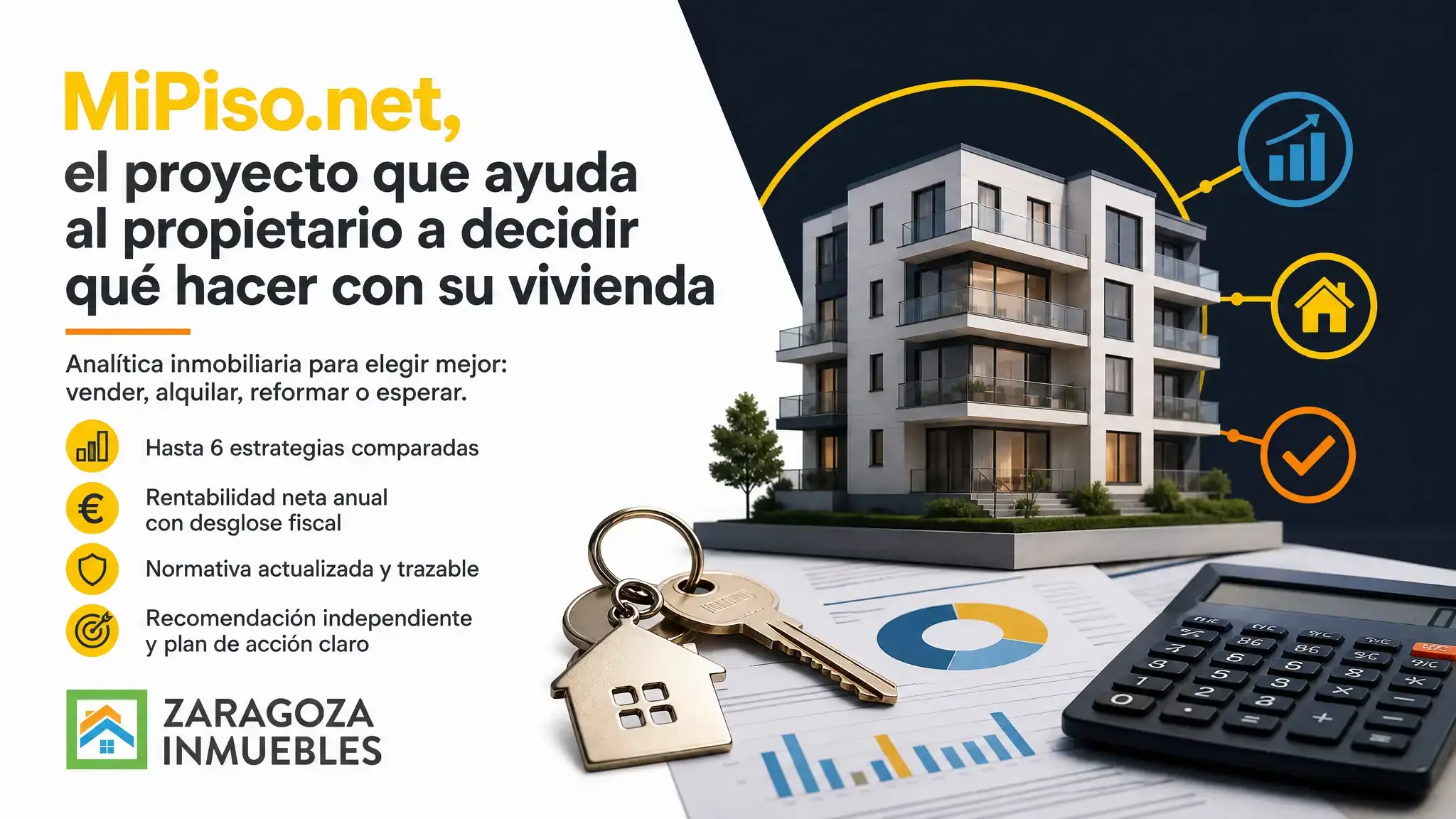 MiPiso.net, proyecto en construcción que compara vender, alquilar, reformar o esperar con los impuestos y la normativa vigente ya aplicados.