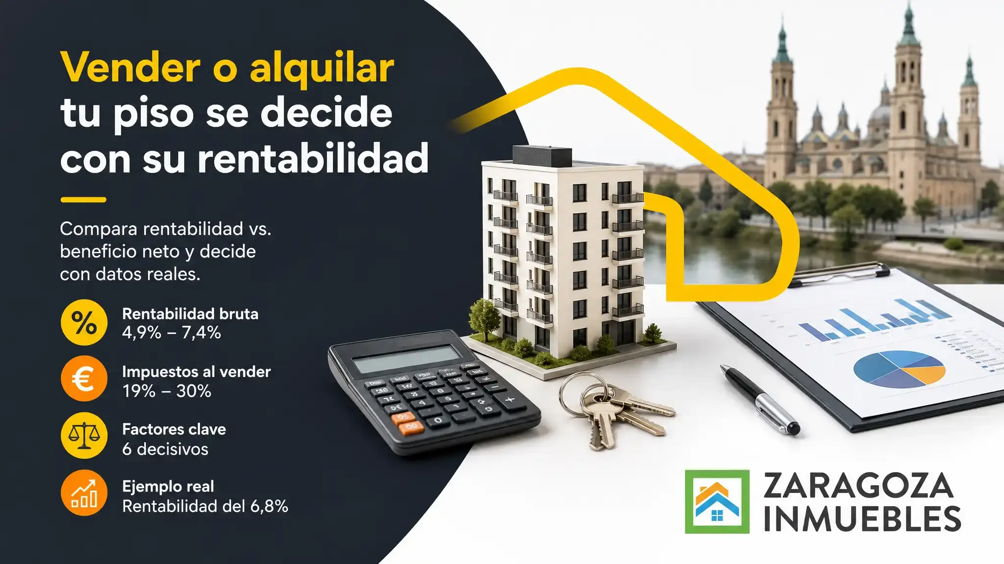 Vender o alquilar tu piso se decide con su rentabilidad